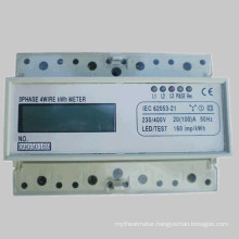 Three Phase Four Wire DIN-Rail Kilowatt Hour Energy Meter